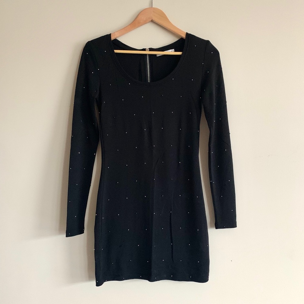 Black Long Sleeved Dress - Small